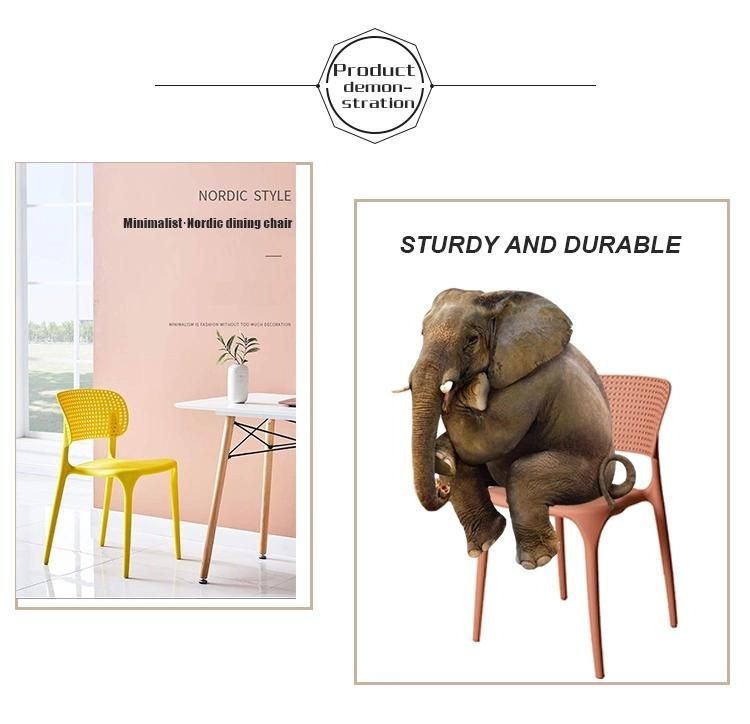 Plastic Chair PP Factory Wholesale Nordic Stackable Plastic Dining Chair Minimalist Restaurant PP Chair Colorful Plastic Chair