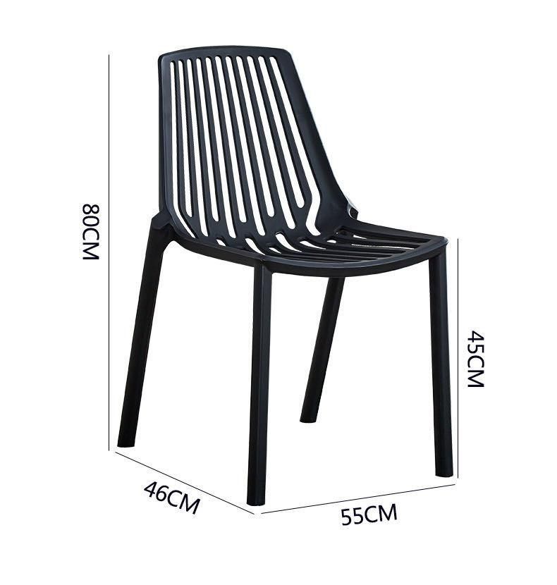 Cheap Wholesale Stackable Outdoor Garden Leisure Plastic Armless Dining Chair