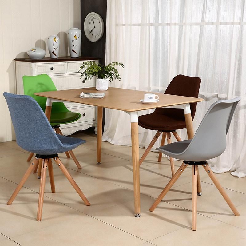 Modern Synthetic Cushion Wooden Legs Wholesale Nordic French Italian Modern Plastic Dining Chair