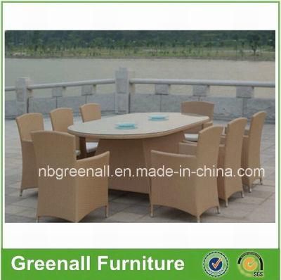All Weather Chinese Rattan Patio Garden Outdoor Restaurant Dining Table Sets Furniture