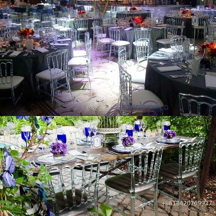 Wholesale Hotel Banquet Acrylic Transparant Resin Clear Chiavari Chair