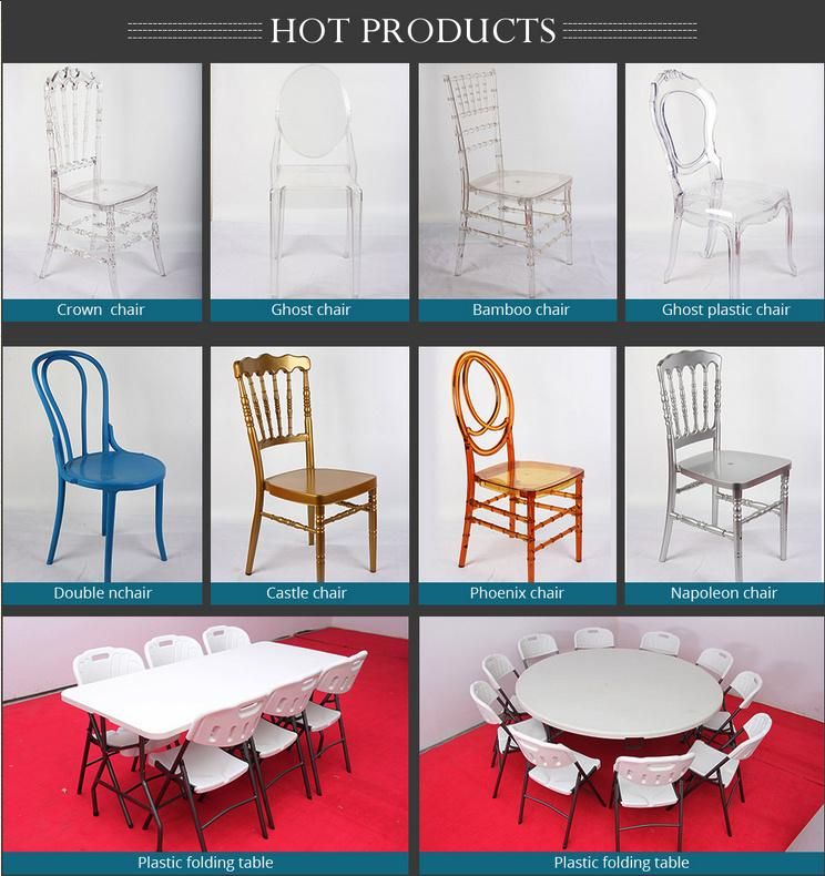 Fancy Plastic Transparent Chairs for Wedding Banquet Dining Room