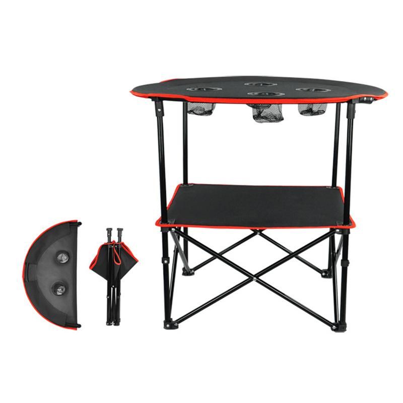 Portable Outdoor Set Ultra-Light Folding Table Camping Multi-Function Camping Car Self-Driving Tour Folding Round Table Wyz15589