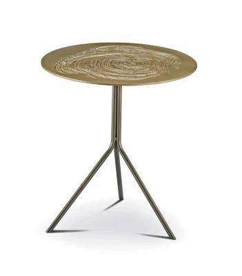 Contemporary Modern Style Metal Side Table Italian Design Round Transparent Acrylic Bed Side Table Marble Coffee Table