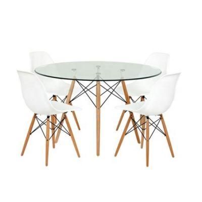 High Quality Dining Furniture Tempered Glass Round Food Table