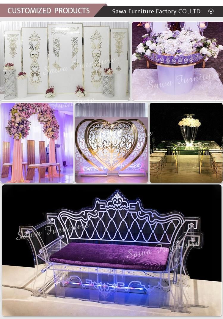 Sawa Wholesale Wedding Party Event Clear Crystal Plastic Resin Acrylic Tiffany Chiavari Chair