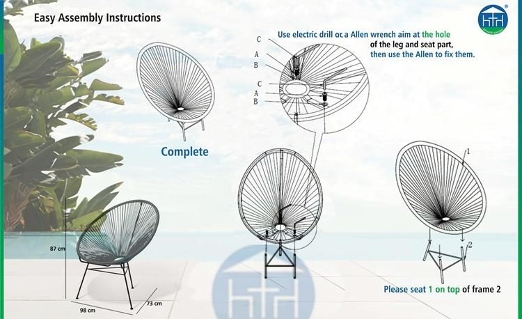 Outdoor Patio Yard Pool Wholesale Egg Chair Acapulco Chair