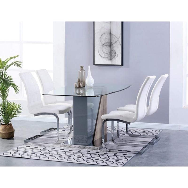 Hot Selling Modern Home Furniture Dining Room Chair Middle Back Stainless Steel Restaurant Dining Chairs