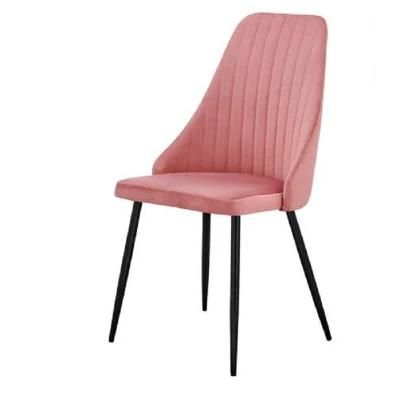 Luxury Modern Fabric Metal Dining Chair