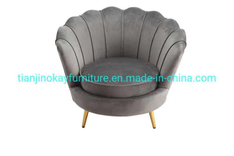 Modern Home Furniture Living Room Lazy Relaxing Luxury Upholstered Chaise Lounge Tufted Velvet Single Sofa Fabric Leisure Chairs