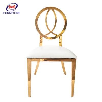 Commercial Furniture Banquet Dining Golden Stainless Steel Hotel Chair