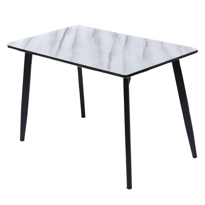 Simple White Lacquer Environmental MDF Square Coffee Dining Table