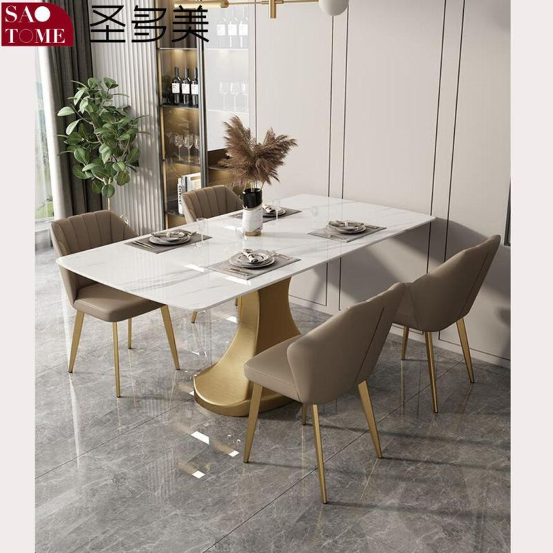 Modern Living Room Dining Room Furniture Titanium Base Dining Table