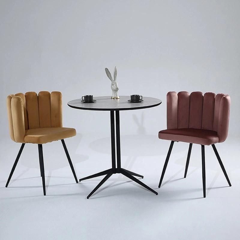 Modern Design Upholstered Fabric Velvet Dining Chairs for Living Room