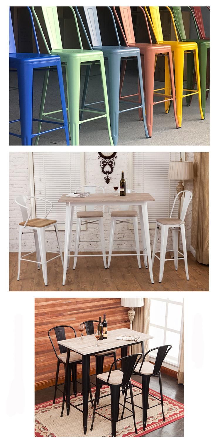 Wholesale Modern Iron Bar Stool Dining High Chairs Style Cafe Bistro Bertoia Metal Stool Bar Chair for Bar Table