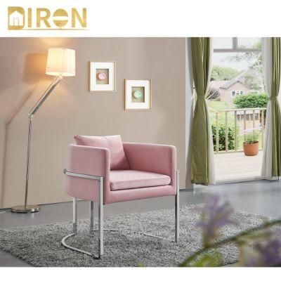 Wholesale Price Modern Stainless Steel in Chrome Color Fabric Dining Chair