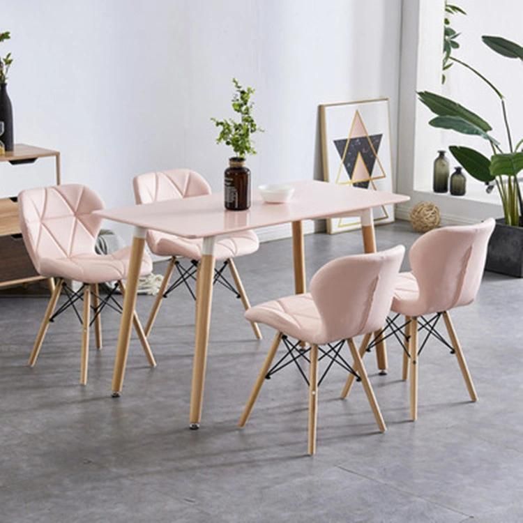 Best Seller Plastic Chair and Table Sets 1 Table 6 Chairs Restaurant Plastic Set Chair Wood Dining Chair Wood Plastic