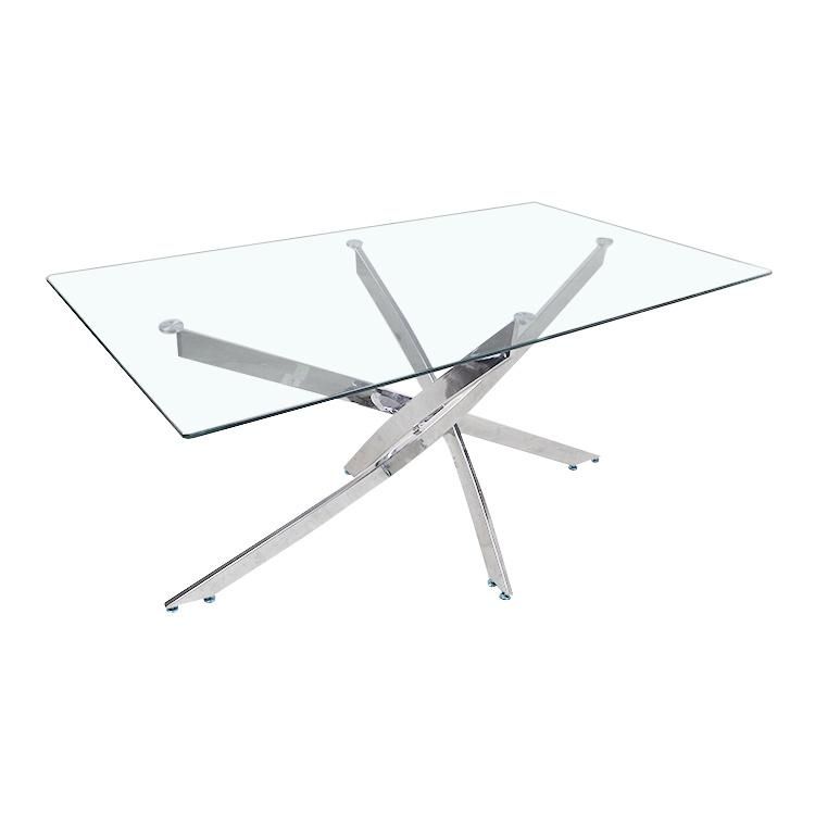 Cheap Home Dining Furniture Stainless Steel Legs Restaurant Table