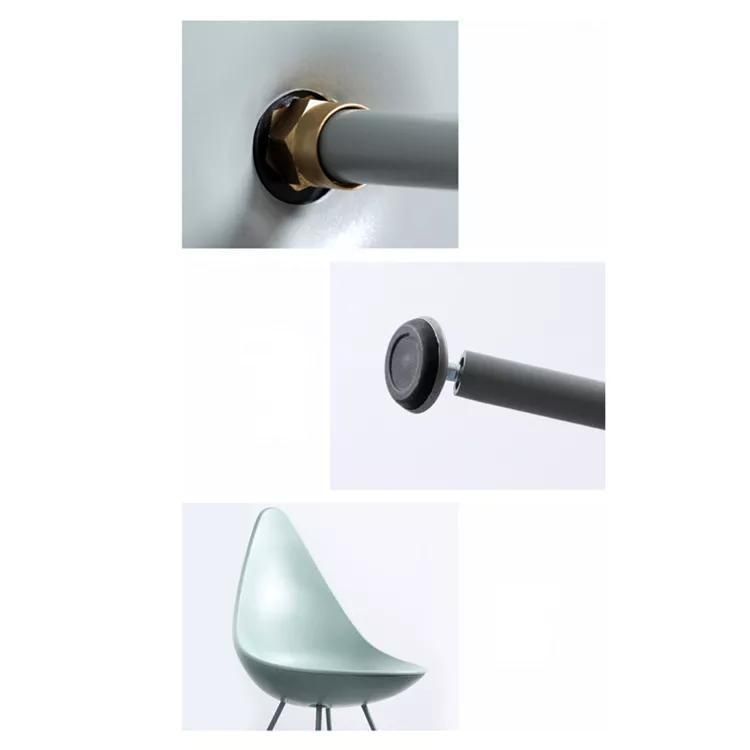 Design Water Drop Shape ABS Plastic Metal Leg Dining Chair