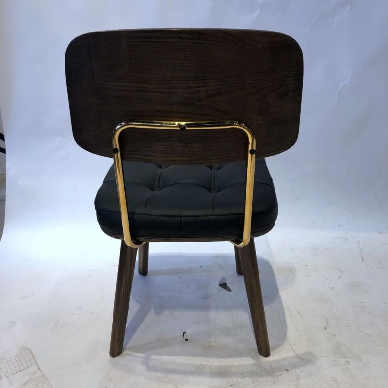 Modern Luxury High- Quality Bespoke Black Fabric Dining Chair