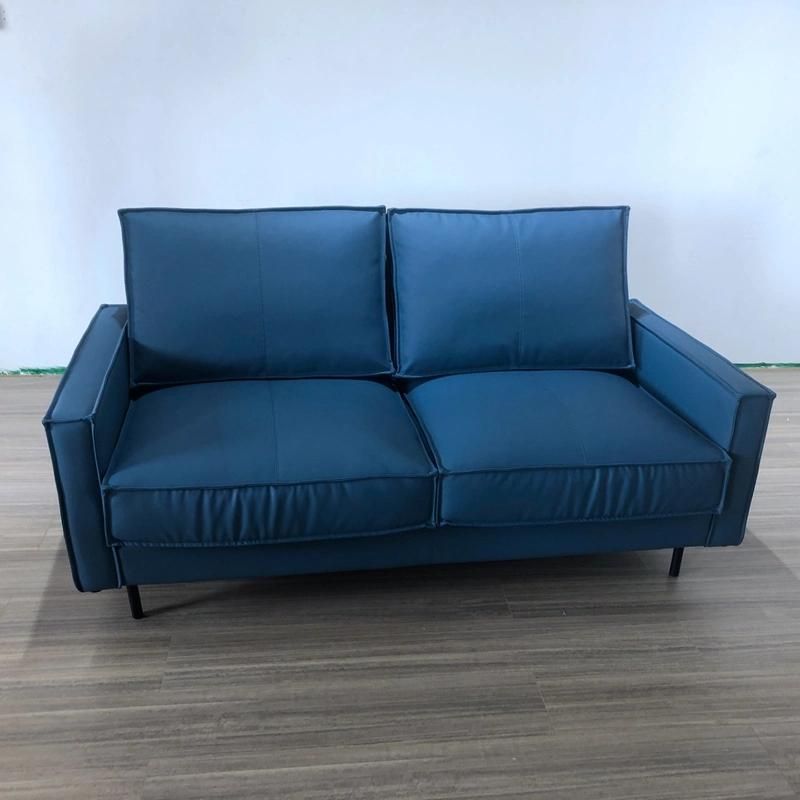 Hot Sale Blue Velvet Comfortable Two Seats Sofa