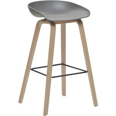 China Suppliers OEM Price Modern Design Wooden Legs Plastic Seat Mesas De Bar Stool for Wholesale