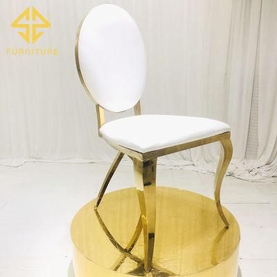 Modern Use Royal Upholstered Wedding Stacking Gold Dining Chair