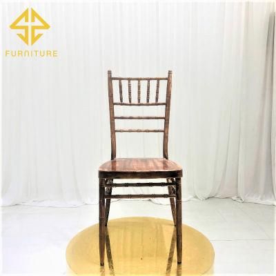 Hot Sale Stackable Cheap Iron Chiavari Chairs for Wedding Banquet