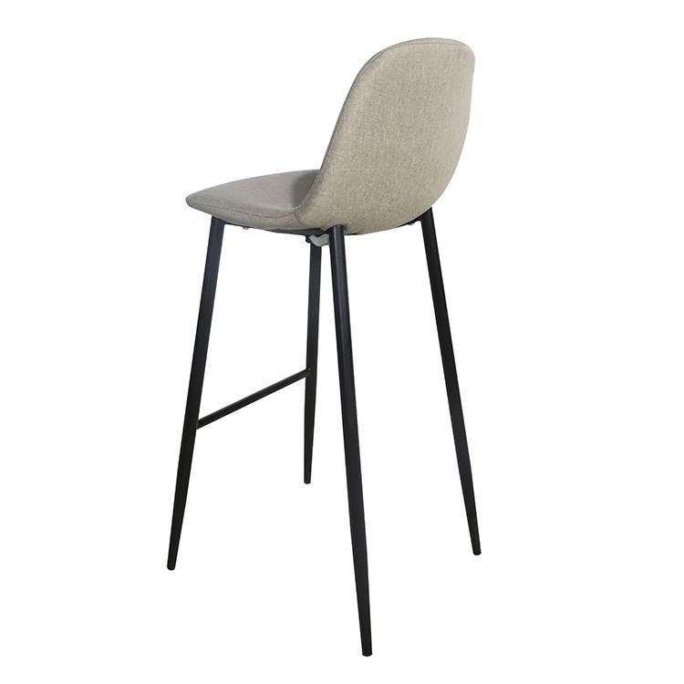 Chinese Wholesale Cheap Modern Home Furniture Dining Room Fabric Bar Stool High Chair Bar Chair