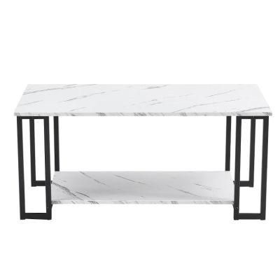 Hot Selling Modern Artificial Marble Top Metal Stainless Steel Base Dining Table for Dining Room Furniture