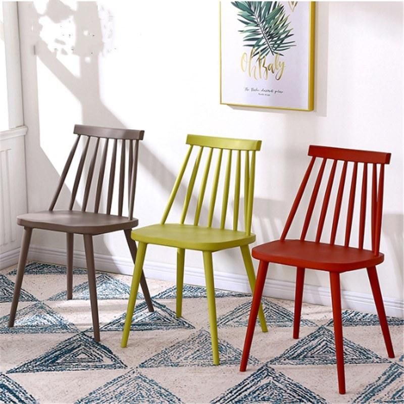 Cheap Price Nordic Modern Chair Home Furniture Windsor Restaurant Chair Metal Leg Plastic Dining Chair