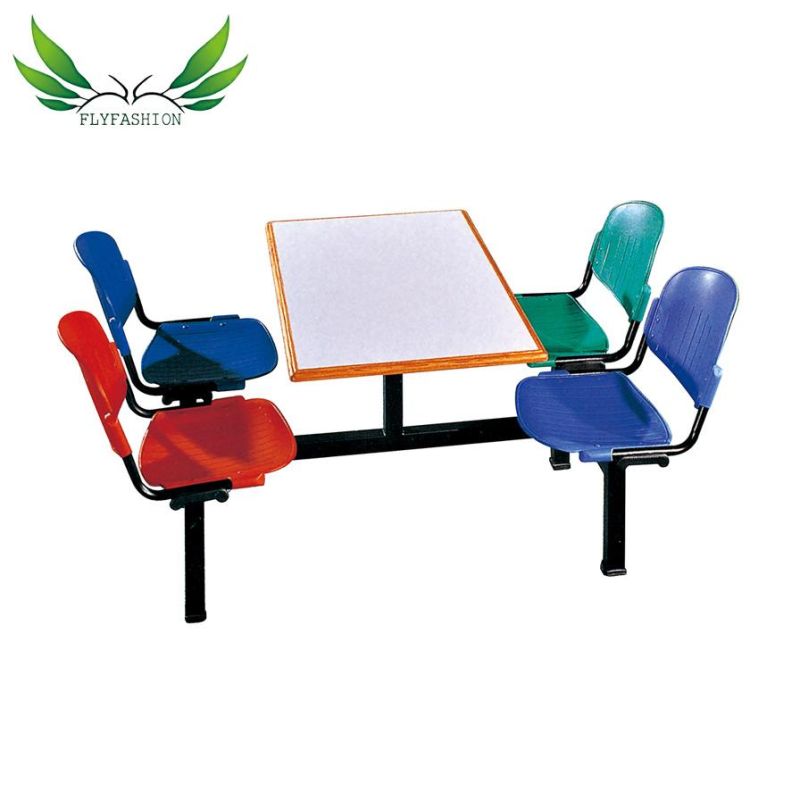 School Furniture Modern Design 6 Seats Dining Table and Chairs