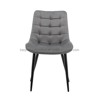 Hot Sale High Quality Home Furniture High Quality Luxury Modern Metal Legs Velvet Design Dining Chair