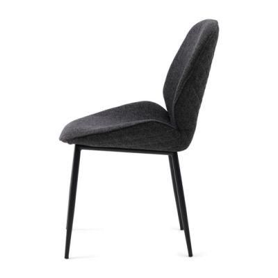 Home Furniture Luxury Upholstered Soft Back Velvet Fabric Dining Chair with Metal Legs