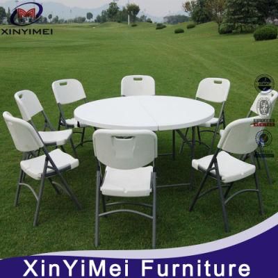 4FT Outdoor Camping Banquet HDPE Folding Round Table