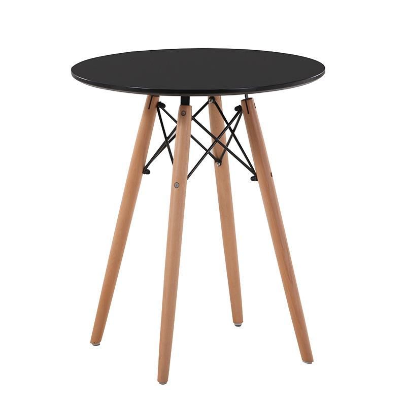 Customized Simple Round Wooden Study Indoor Portable Dining Folding Table