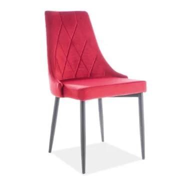 Modern Luxury Cheap Upholstery Lounge Velvet Fabric Dinning Chair Armless Dining Room Chair with Metal Legs