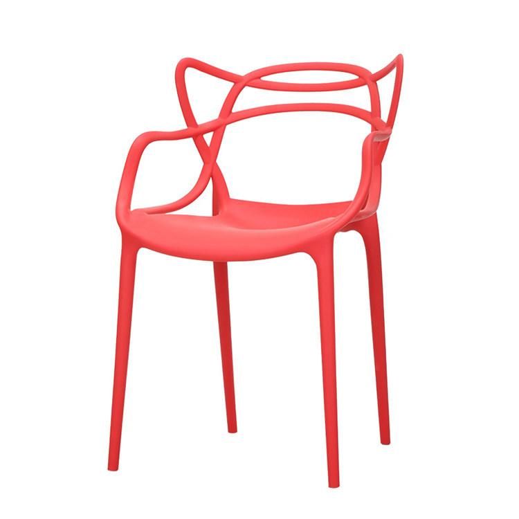 Wholesale Modern Outdoor Garden Furniture Back Breathable Restaurant Cafe Dining Colored Stackable Plastic Chairs