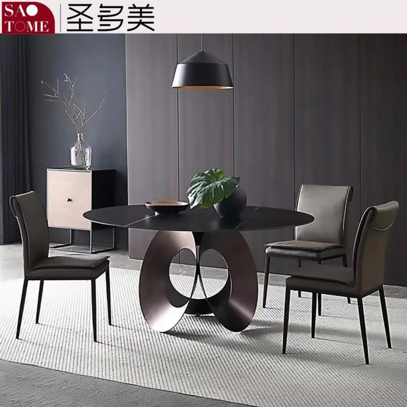 Round Shape Black or White Dining Table