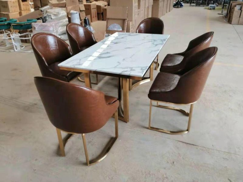 Most Popular Furniture Set Dining Marble Dining Set Dining Table