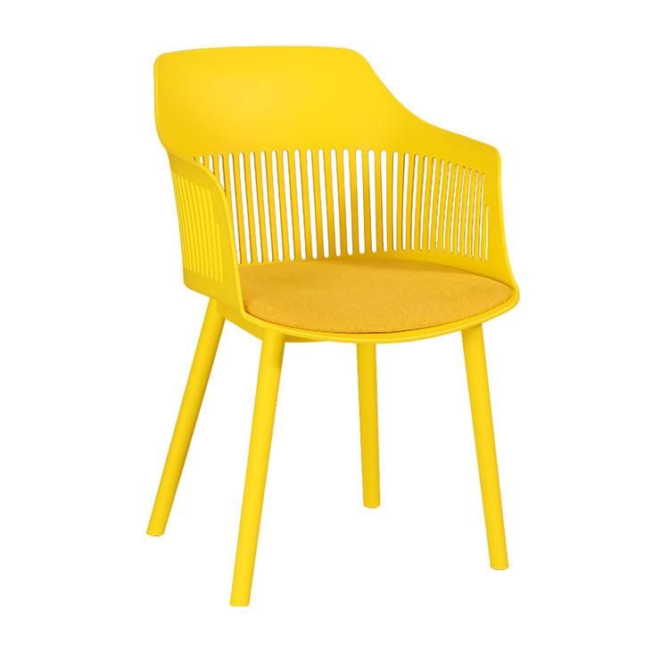 Full PP Chair Colors PP Plastic Dining Chair with Armrest