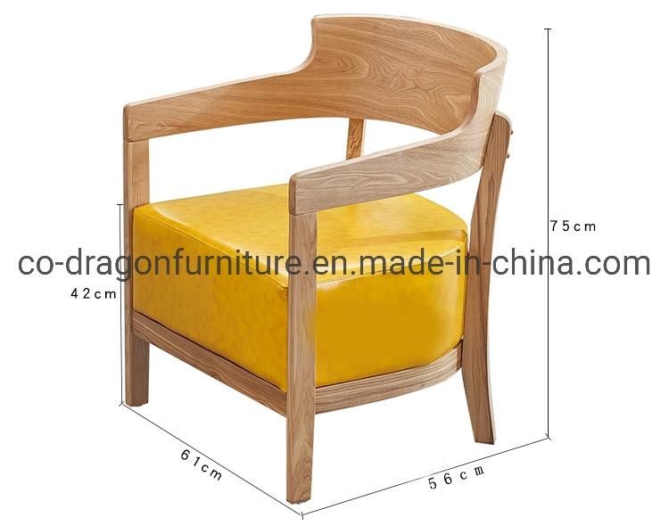 High Quality Modern Furniture Wooden Soft Chair with Arm