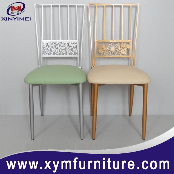 Gold Modern Cross Back Chameleon Metal Chiavari Chair