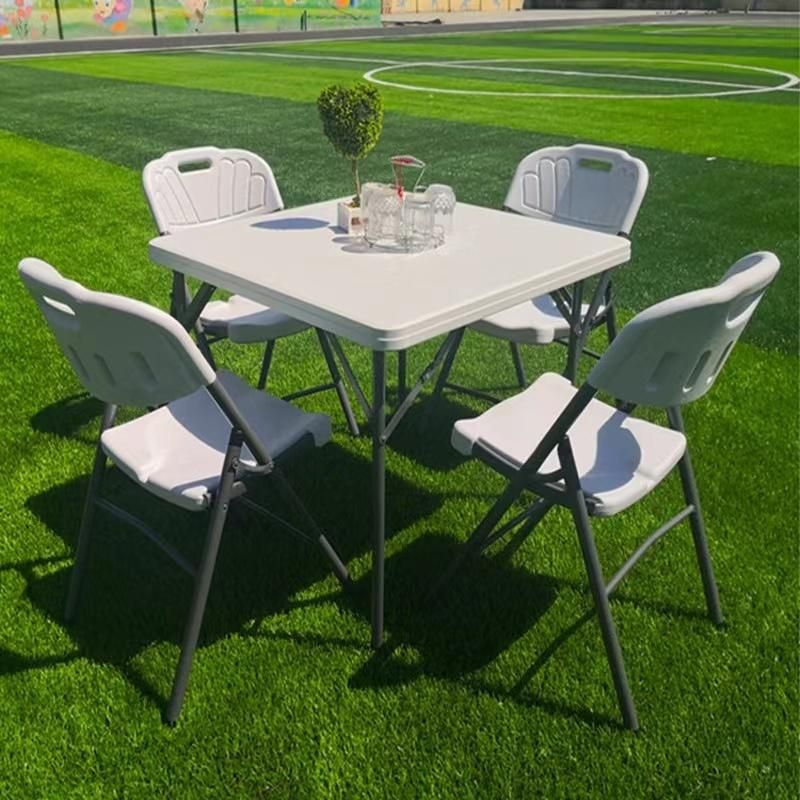 Cheap Home Furniture Dining Table Set Restaurant Modern Comedores 4 Sillas Square Metal Legs Dining Set