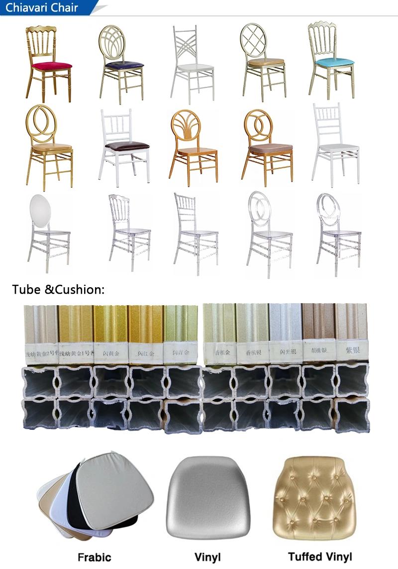 Wedding Hotel Dining Banquet Restaurant Stackable Metal Napoleon Chiavari Chair