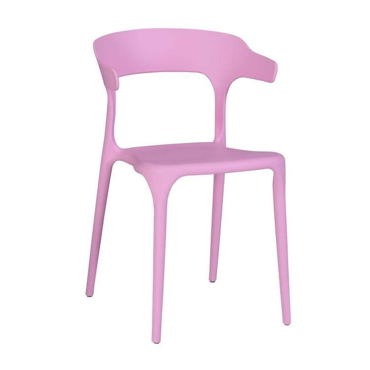 Hot Sale China Colorful Nordic New Design Leisure Armrest PP Plastic Cafe Dining Chairs