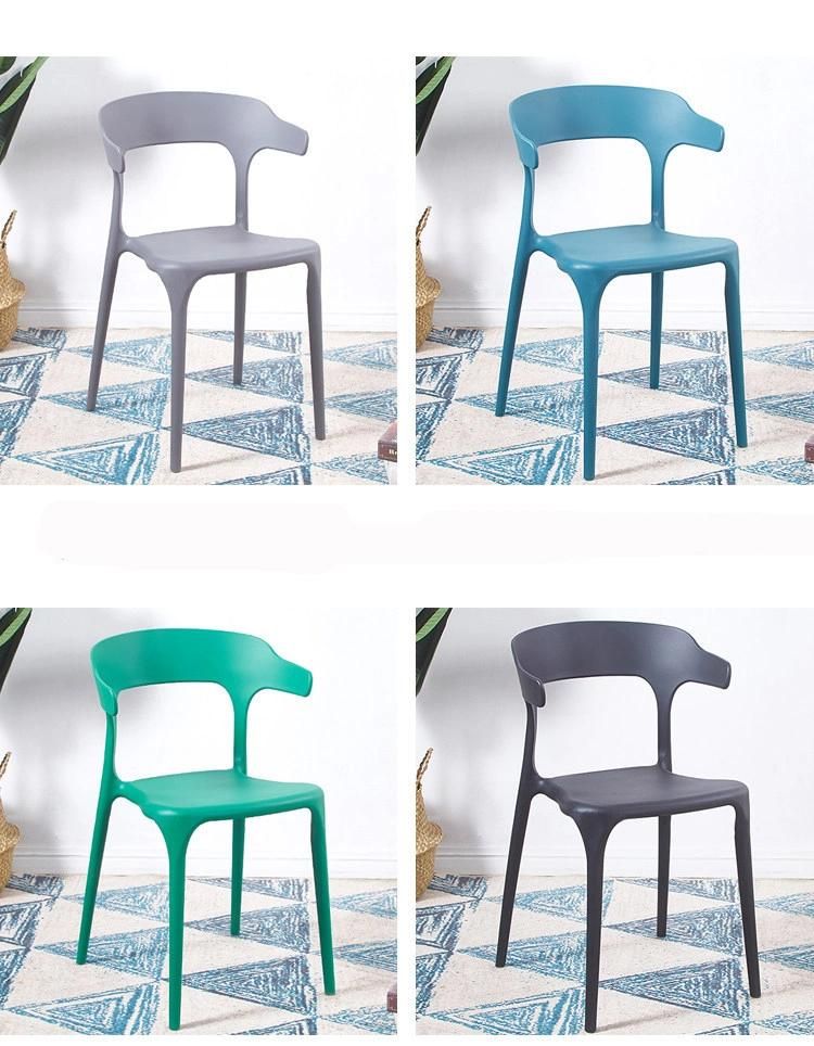 Modern Design Luxury Pink Plastic Dining Chair Nordic Simple Style PP Restaurant Cafe Plastic Chairs Office Chair