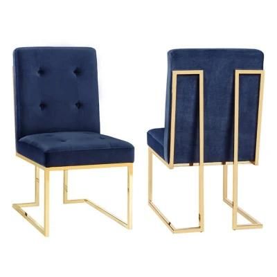 Nordic Style Arm Fabric Restaurant Gold Metal Leg Chair