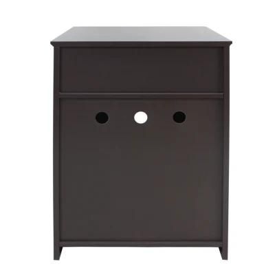 Home Furniture Storage Solid Wood Legs Modern Gloss White Bedside Table for Bedroom with Drawer