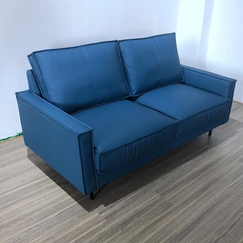 Hot Sale Blue Velvet Comfortable Two Seats Sofa